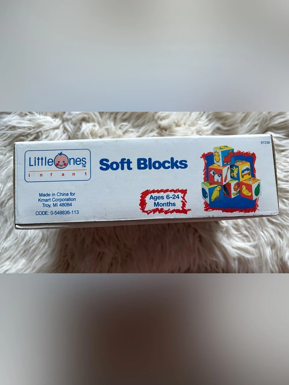 Vintage Little Ones Infant Soft Blocks NEW Set of 6 Kmart 80’s Retro Baby Toys